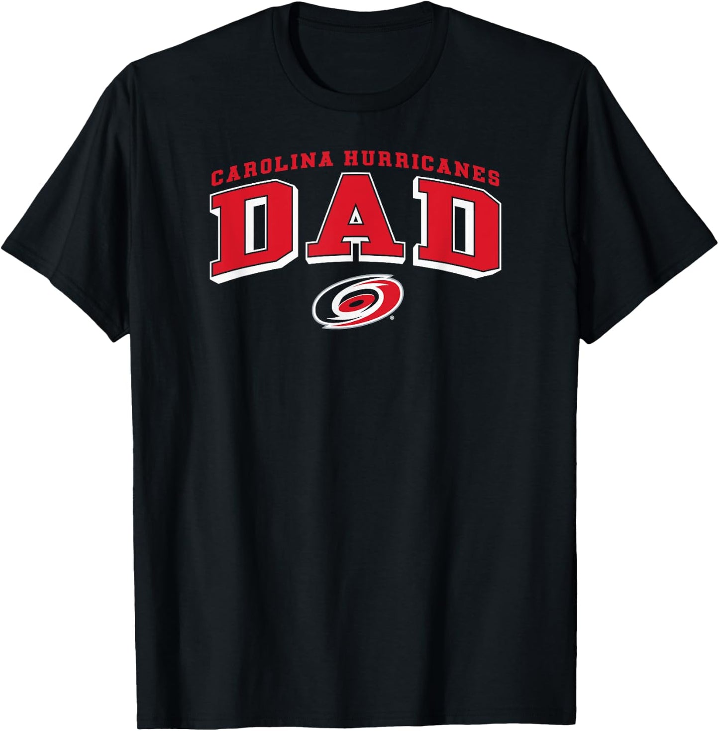 Carolina Hurricanes Dad Arch Black NHL Officially Licensed T-Shirt - T-Shirt | Black