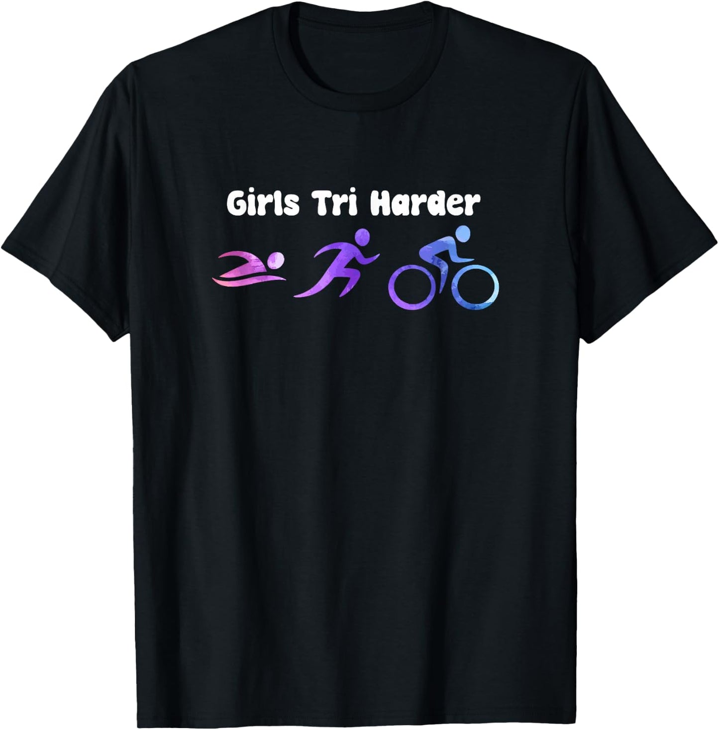 Triathlon Women's Triathlete Swimming Running Cycling T-Shirt - T-Shirt | Black