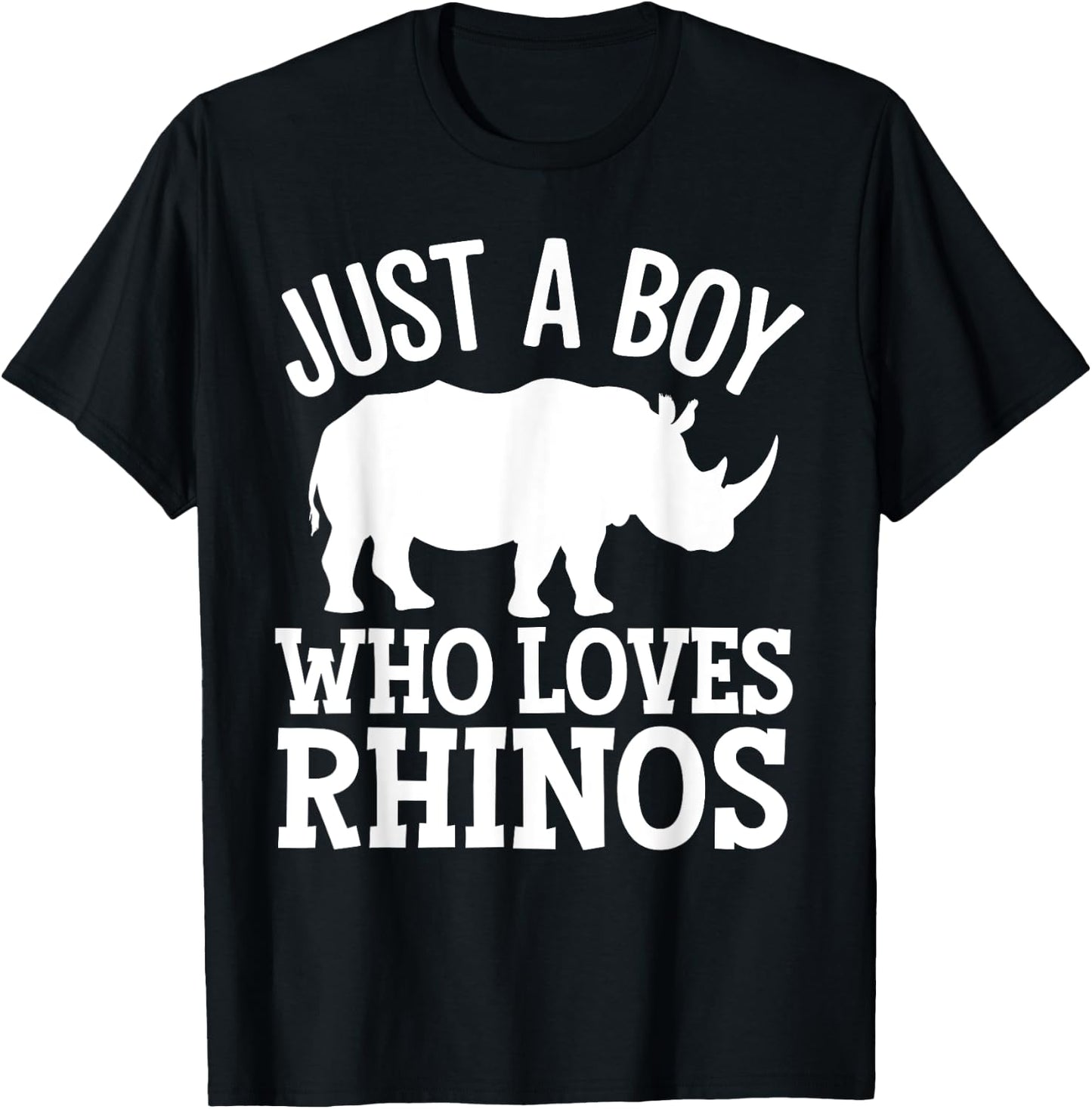 Cool Rhino Art For Boys Kids Rhinoceros Chubby Unicorn Rhino T-Shirt - T-Shirt | Black