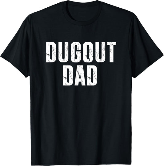 Softball Dugout Dad T-Shirt - T-Shirt | Black