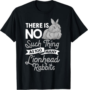 Lionhead Rabbit Funny Animals Cute Pet Bunny T-Shirt - T-Shirt | Black