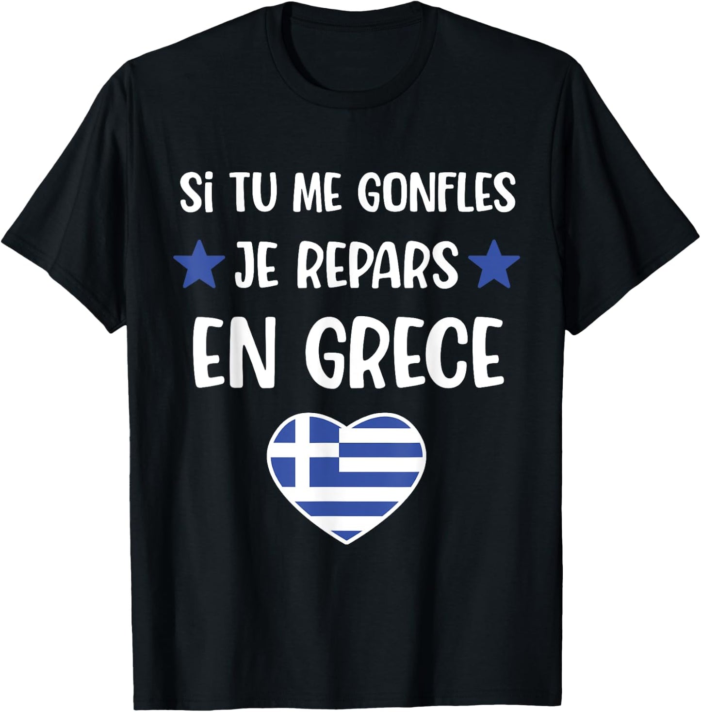 If you swell me I leave to Greece gift Greek humor T-Shirt - T-Shirt | Black