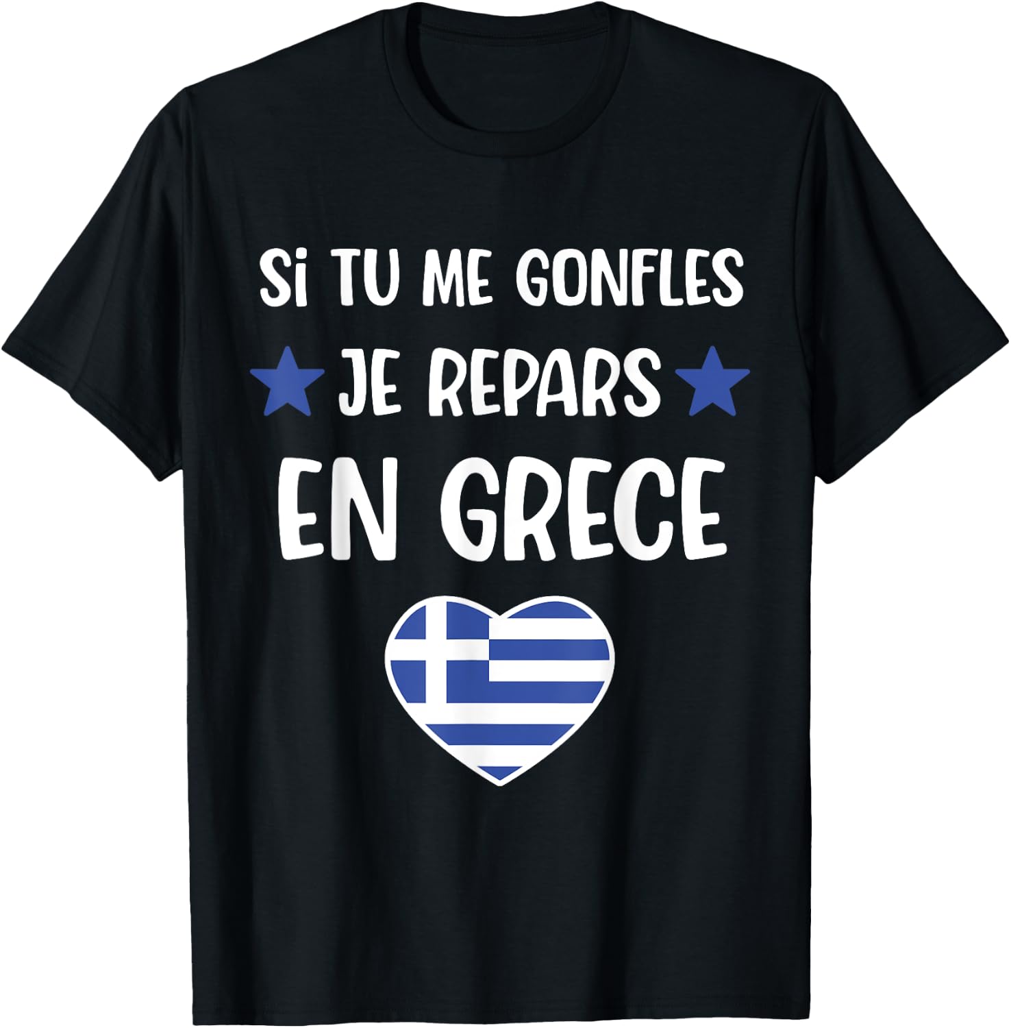 If you swell me I leave to Greece gift Greek humor T-Shirt - T-Shirt | Black
