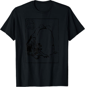 Grumpy Frog Harajuku Japanese streetwear Ukiyo Aesthetic T-Shirt - T-Shirt | Black