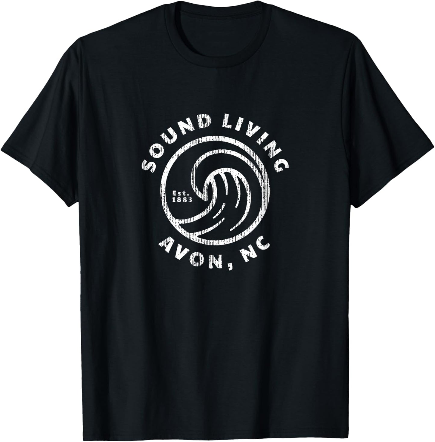 Sound Living Avon NC Outer Banks North Carolina T-Shirt - T-Shirt | Black