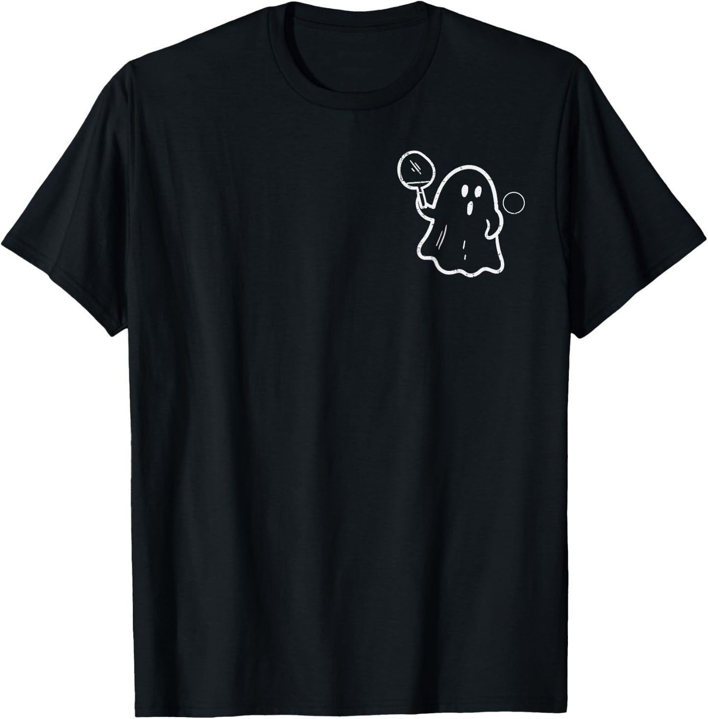 Ghost Table Tennis Halloween Costume Sports Men Women Kids T-Shirt - T-Shirt | Black