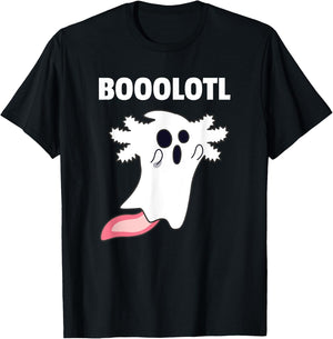 Booolotl - Boo Axolotl Ghost Halloween Kawaii Axolotl T-Shirt - T-Shirt | Black