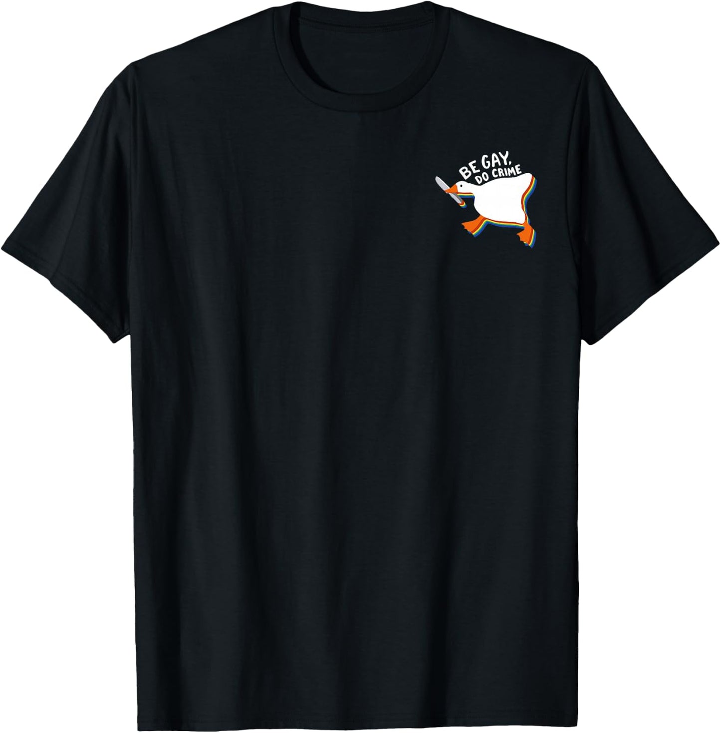 Be Gay Do Crime Goose LGBT Lesbian Gay Bisexual Trans Pride T-Shirt - T-Shirt | Black