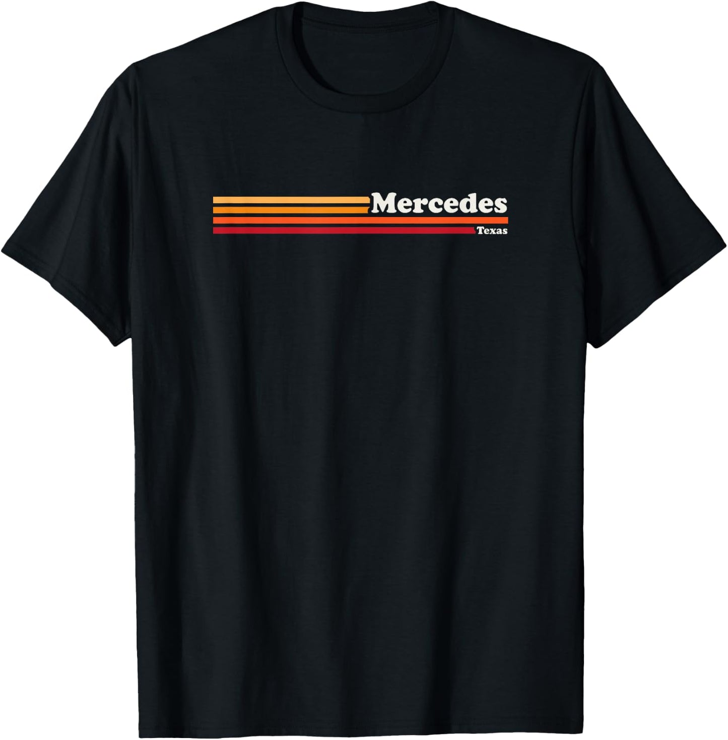 Vintage 1980s Graphic Style Mercedes Texas , black, s T-Shirt - T-Shirt | Black