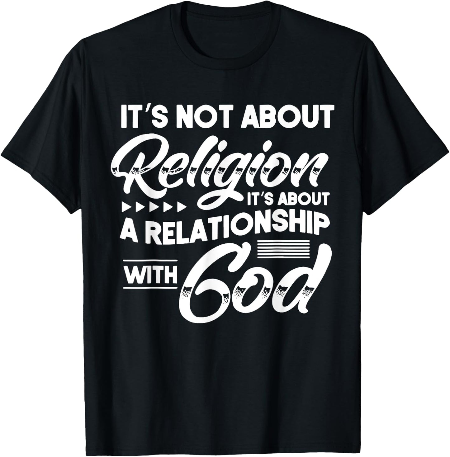It's Not A Religion It's A Relationship Christian Jesus God T-Shirt - T-Shirt | Black