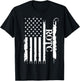 ROTC United States Distressed w US Flag T-Shirt - T-Shirt | Black