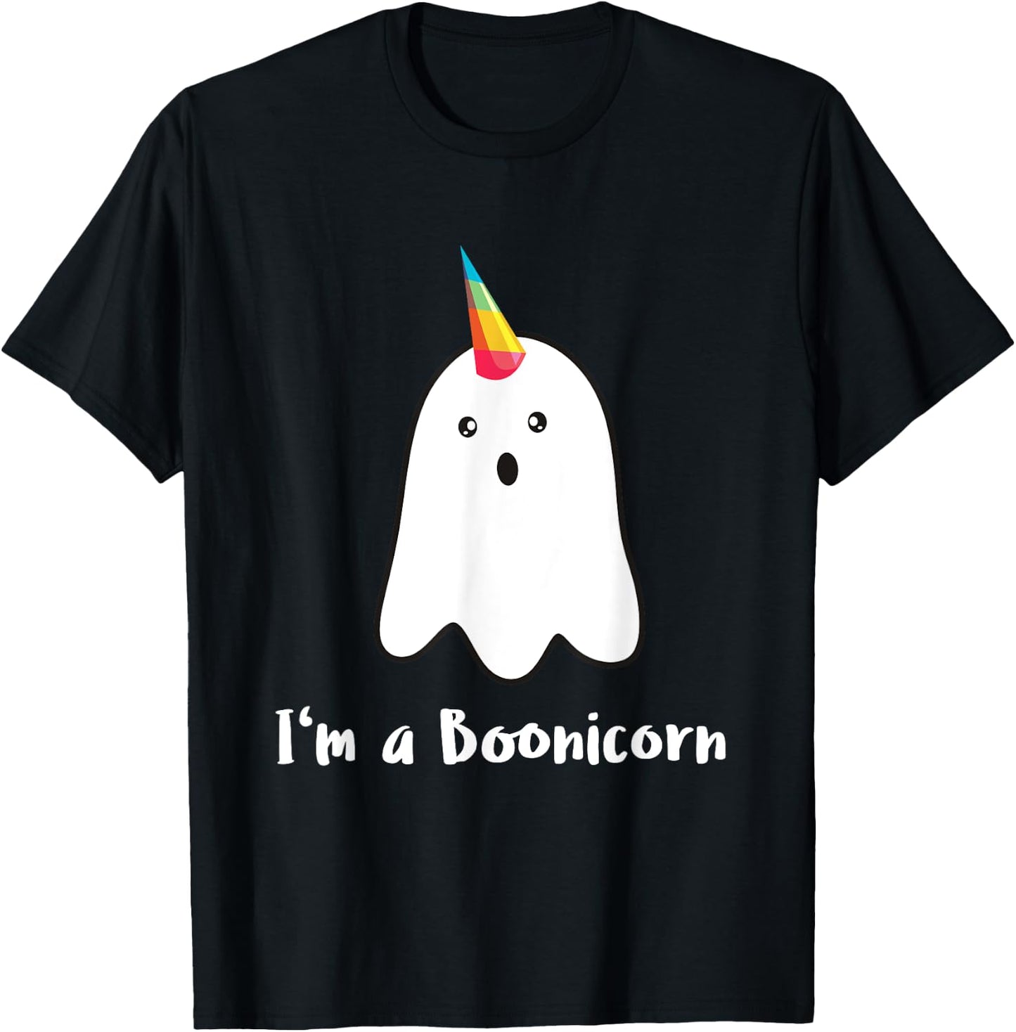 BOOnicorn Boo Ghost Unicorn Halloween Funny Unicorn T-Shirt - T-Shirt | Black
