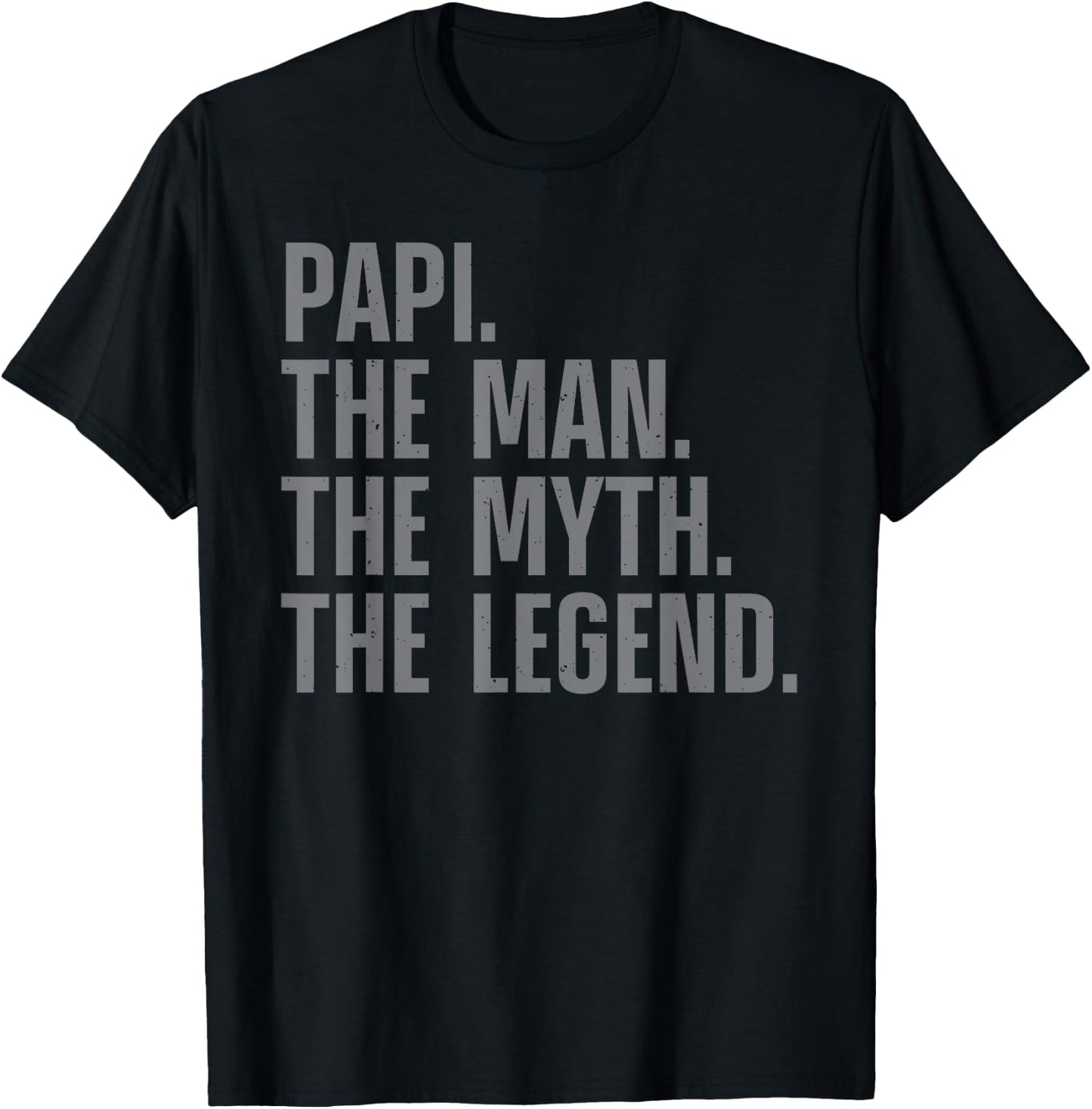 Papi Design For Grandpa Grandfather From Grandkids Papi T-Shirt - T-Shirt | Black