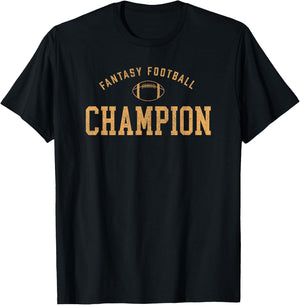 Funny Fantasy Football Champion Draft Day Season Champ T-Shirt - T-Shirt | Black