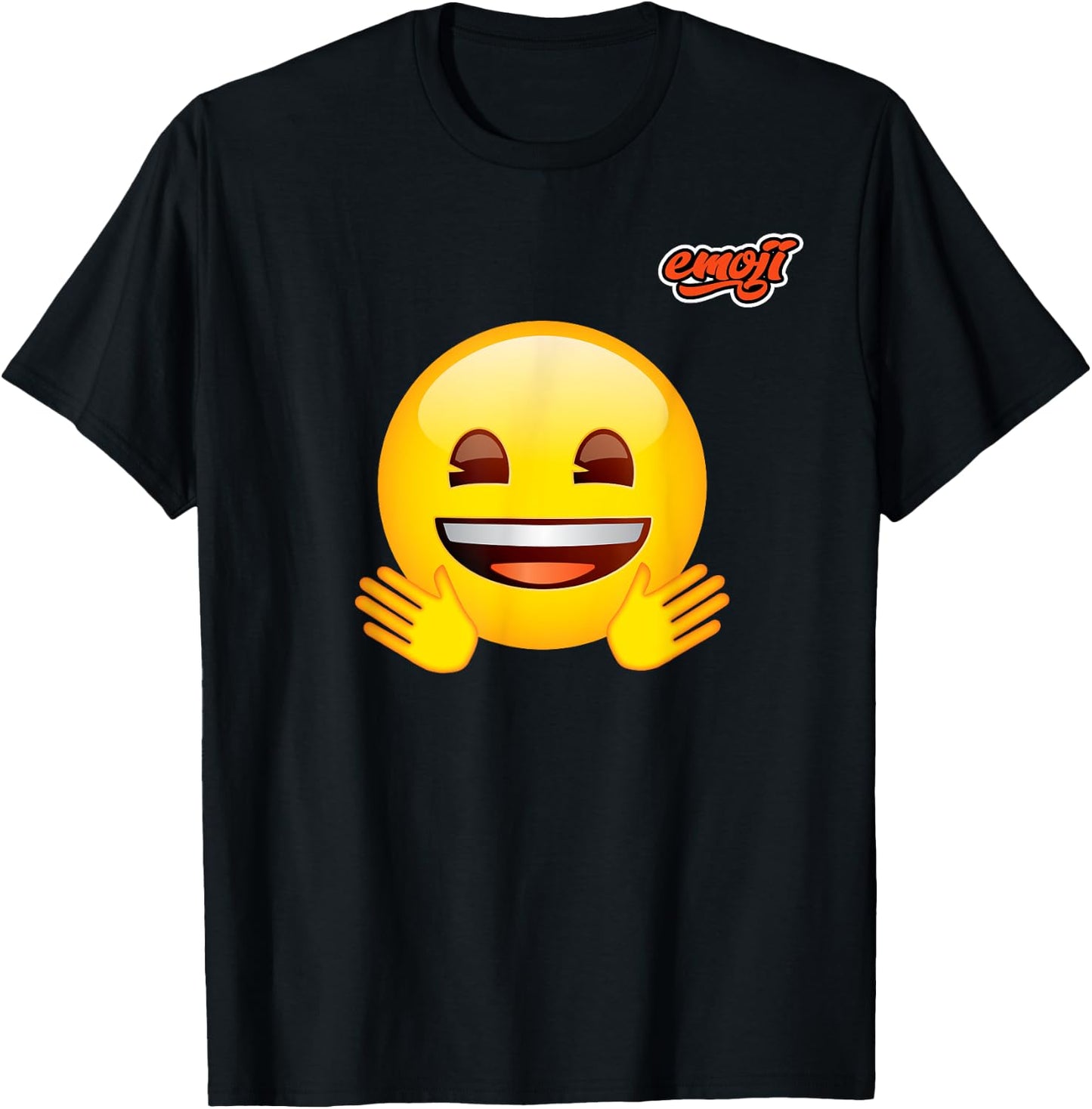 excité visage heureux Brillant T-Shirt - T-Shirt | Black