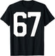 Number 67 Sports Team T-Shirt - T-Shirt | Black