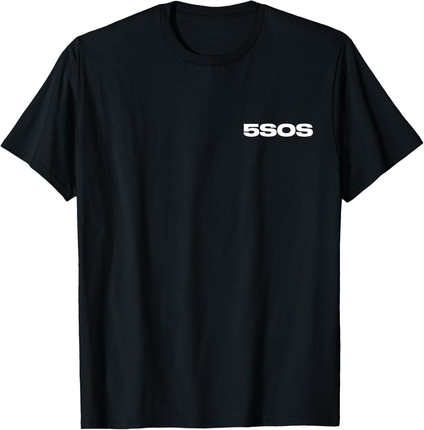 5 Seconds of Summer Logo Wildflower Back Print T-Shirt - T-Shirt | Black