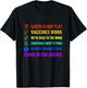 Earth is Not Flat Vaccines Work Moon science T-Shirt - T-Shirt | Black