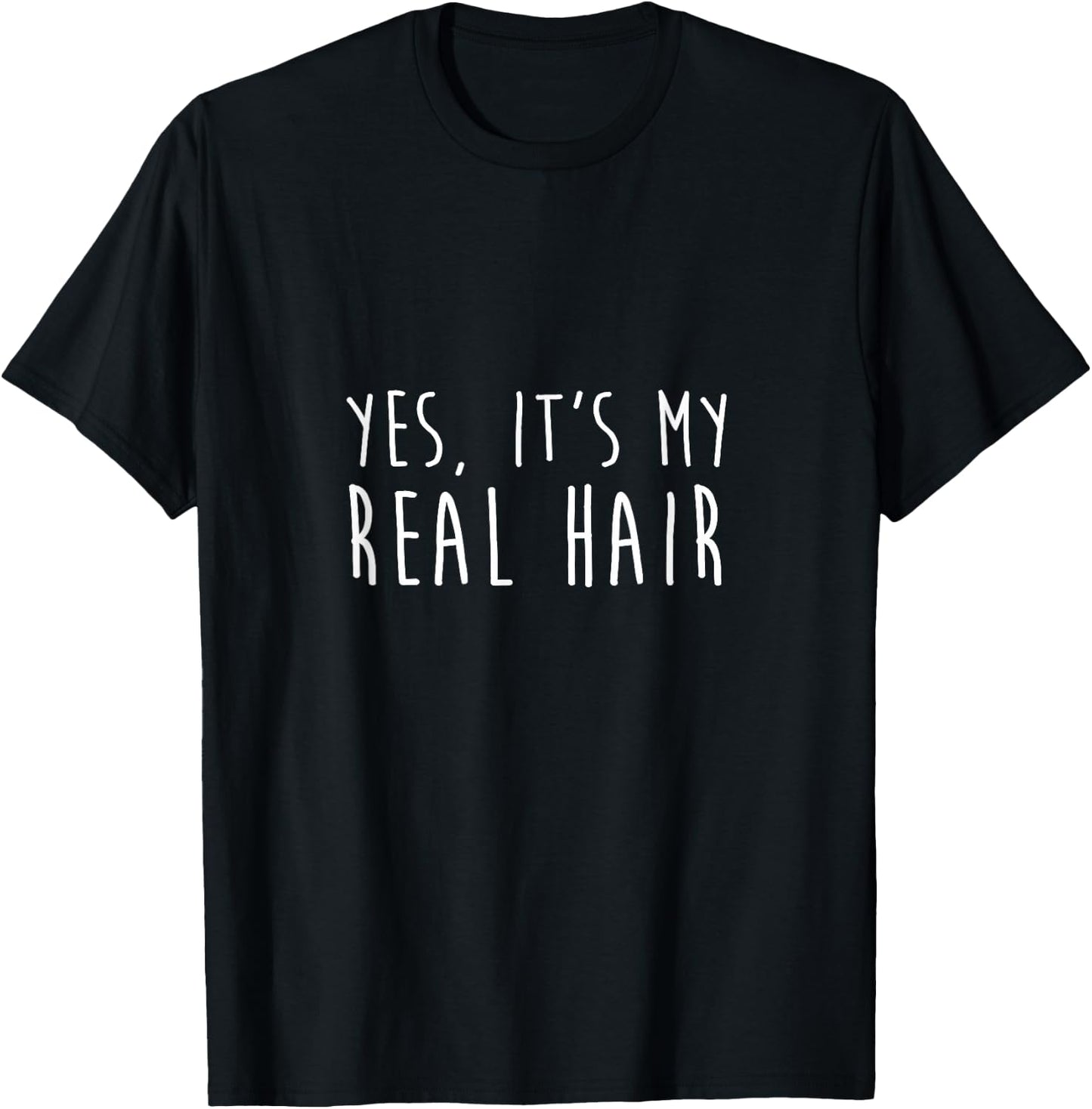 Yes It is my real hair. Curly and Natural Hair T-Shirt - T-Shirt | Black