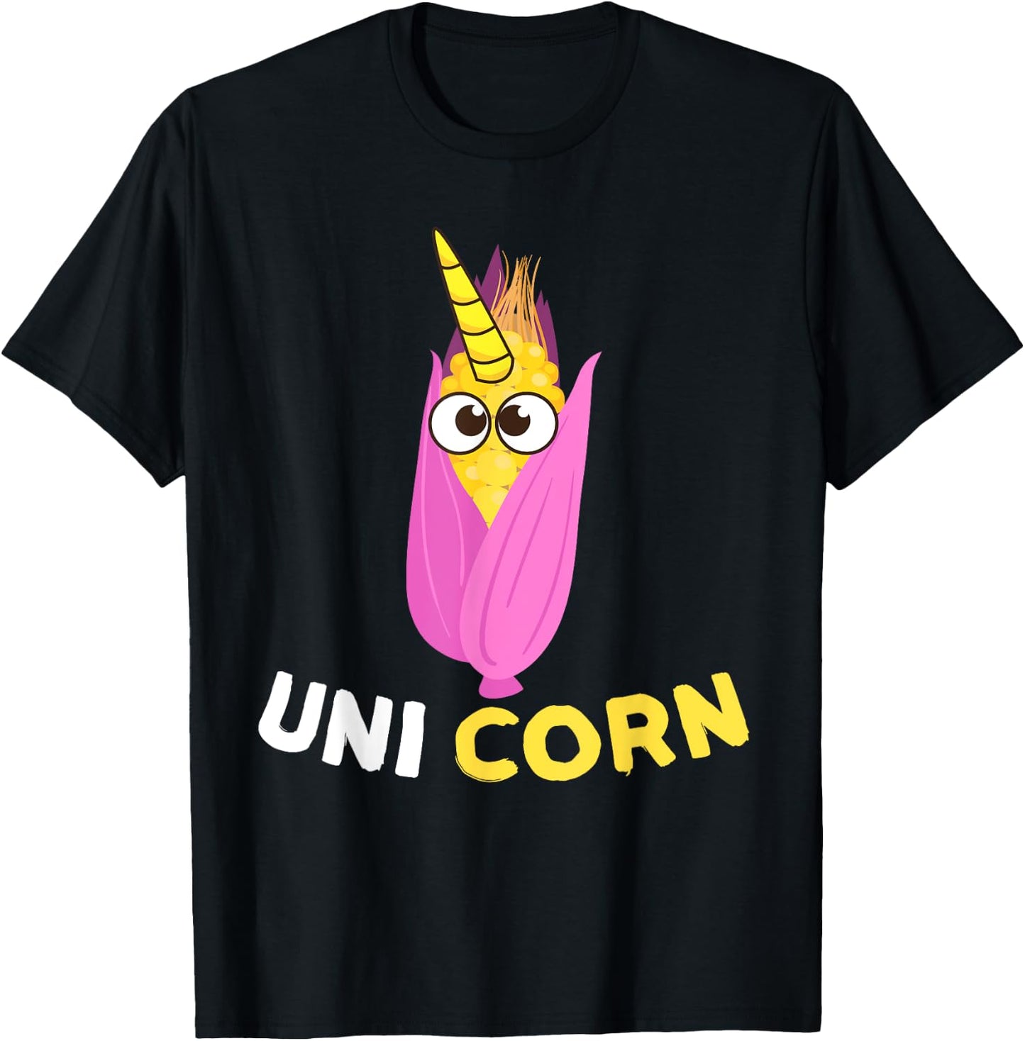 Uni Corn Shirt | Funny Magical Corn Lovers Gift T-Shirt - T-Shirt | Black