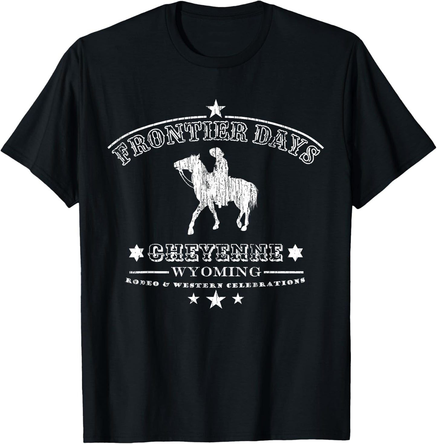 Frontier Days Rodeo Wild Western Cheyenne Wyoming T-Shirt - T-Shirt | Black
