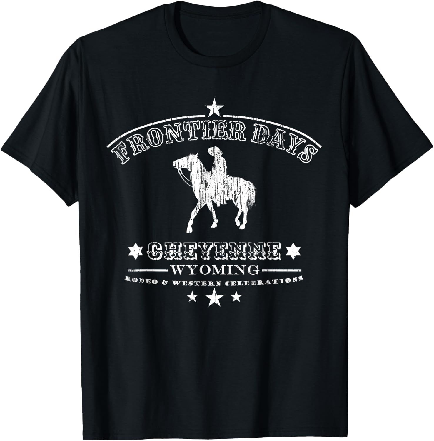 Frontier Days Rodeo Wild Western Cheyenne Wyoming T-Shirt - T-Shirt | Black
