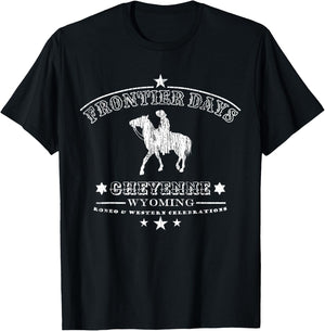 Frontier Days Rodeo Wild Western Cheyenne Wyoming T-Shirt - T-Shirt | Black