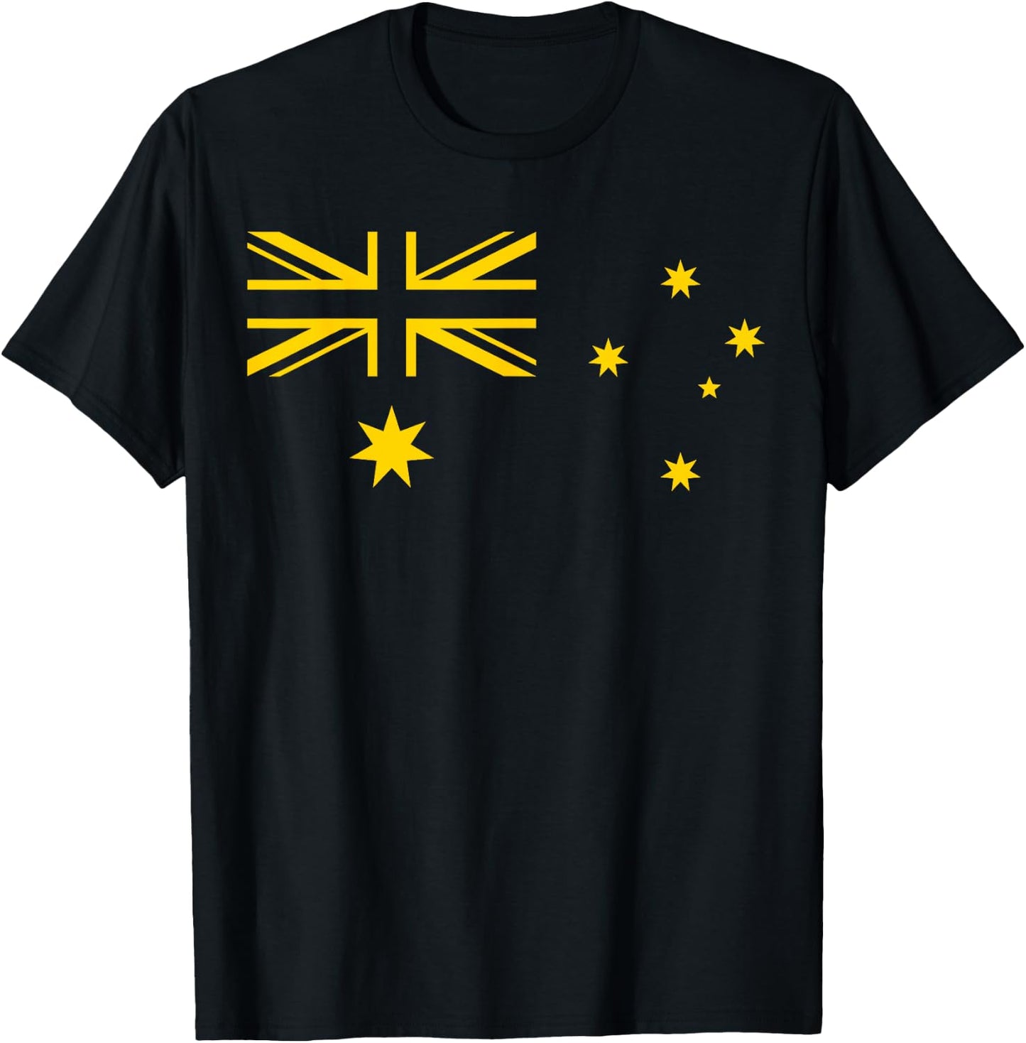 Australia Flag Green and Yellow Sports Athletic Jersey T-Shirt - T-Shirt | Black