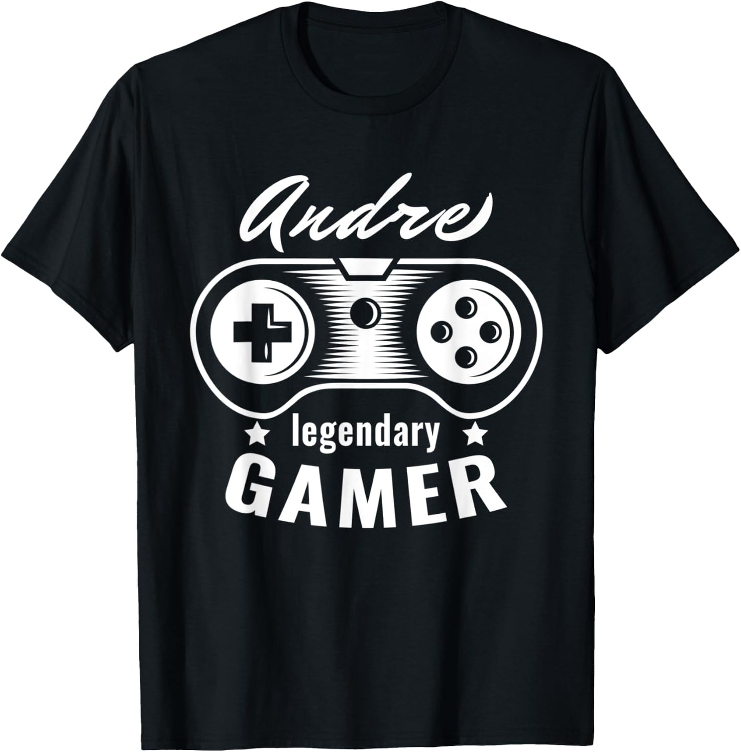 Andre Legendary Gamer - Personalized Name Gift T-Shirt - T-Shirt | Black
