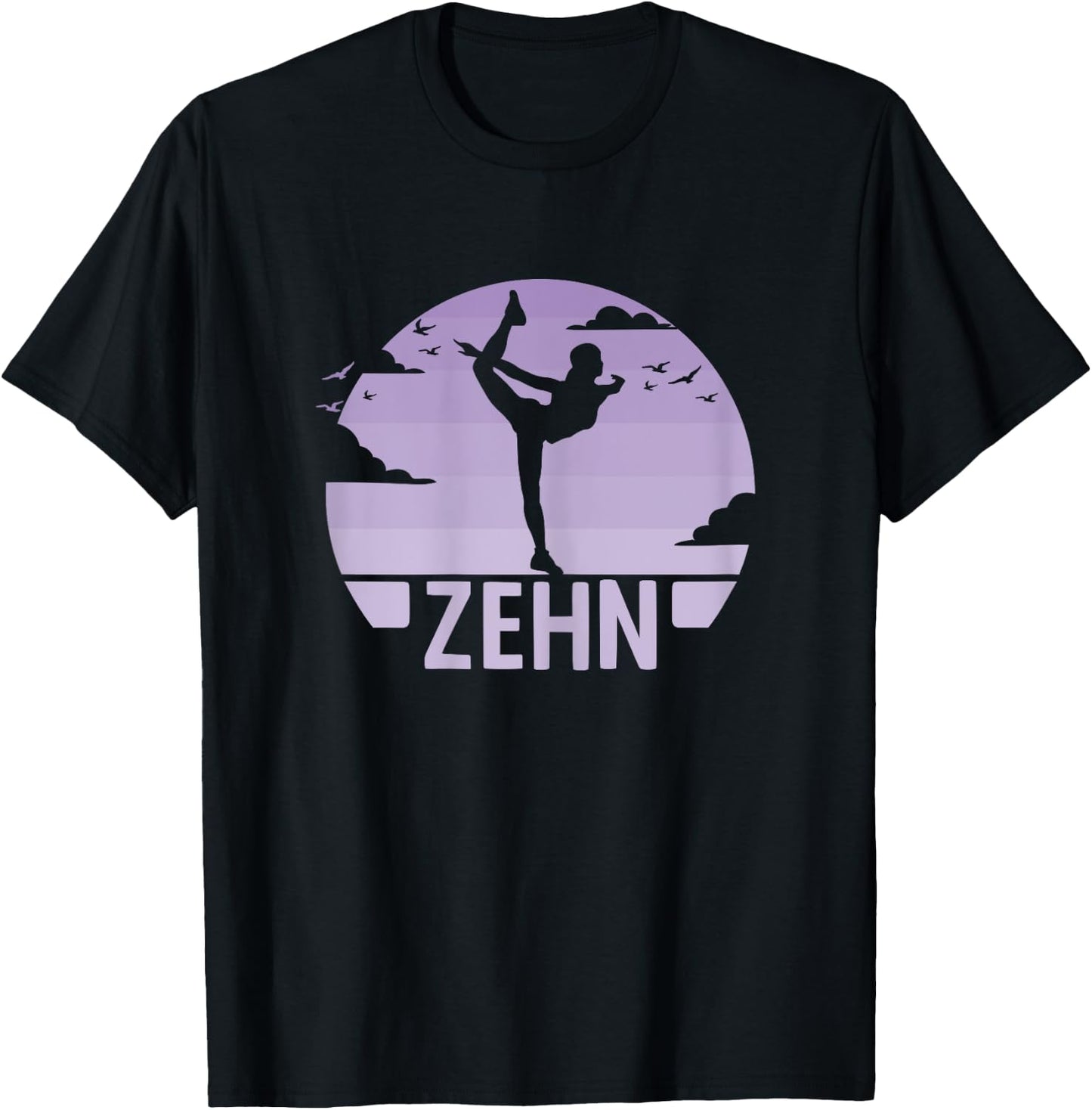 10th Birthday Gymnastic Dancer 10 Years Girls Gymnastics , black T-Shirt - T-Shirt | Black