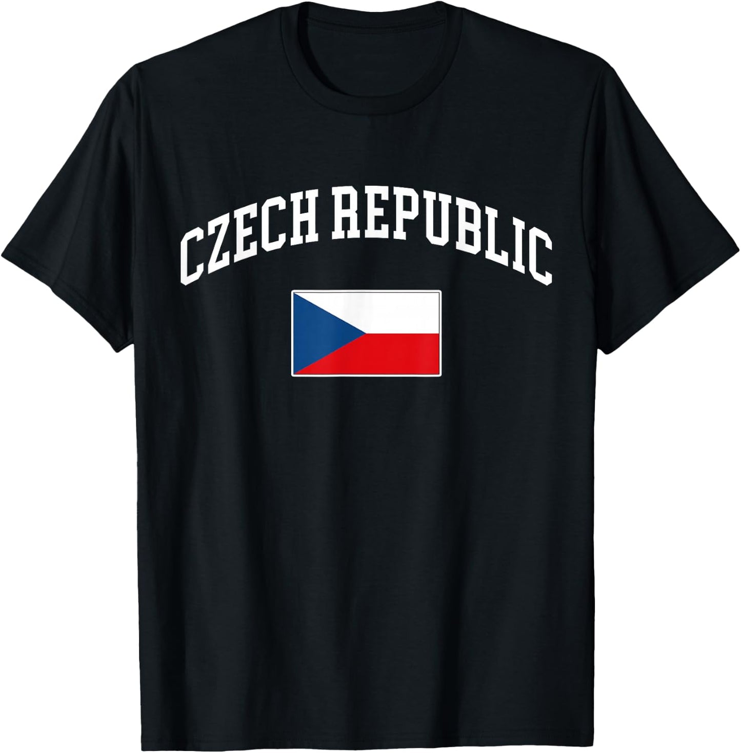 Czech Republic Flag Czechia Retro Vintage Classic Graphic T-Shirt - T-Shirt | Black