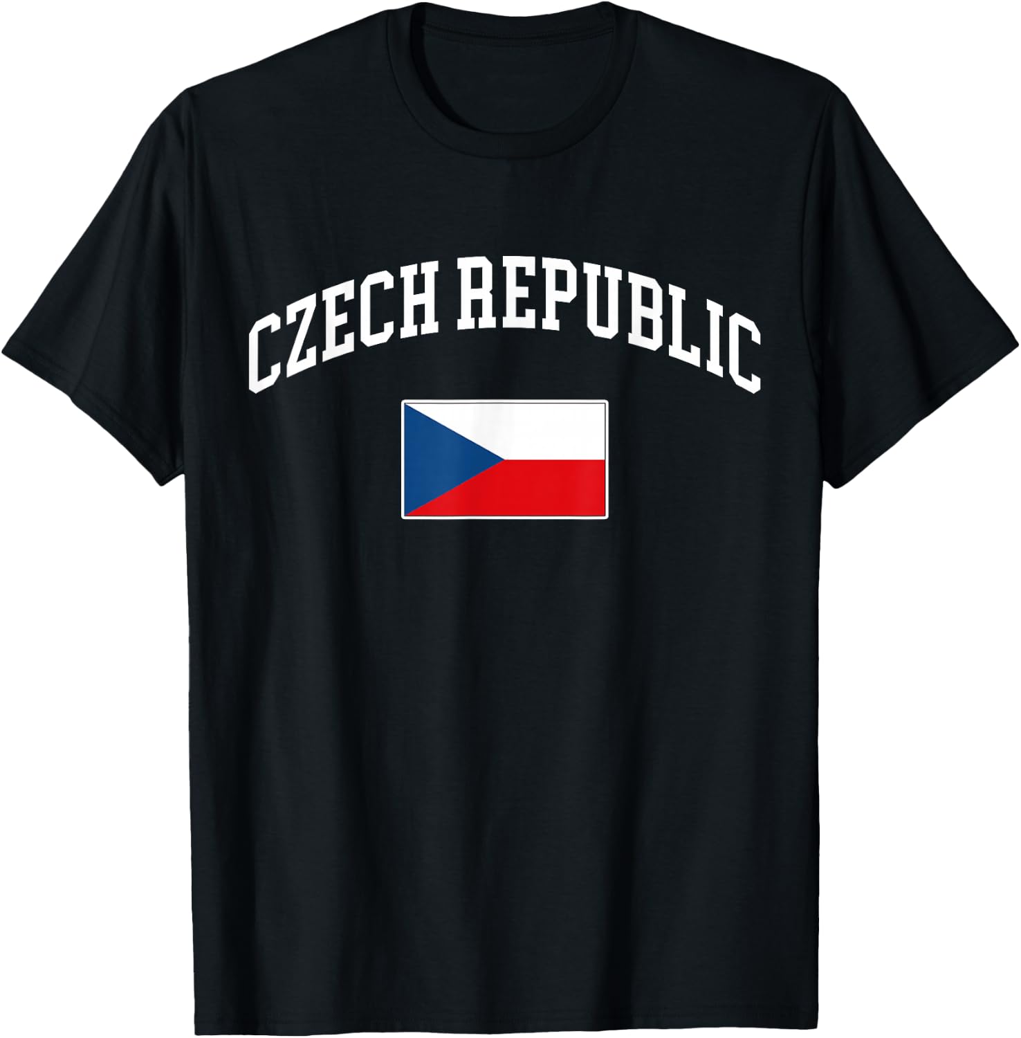 Czech Republic Flag Czechia Retro Vintage Classic Graphic T-Shirt - T-Shirt | Black