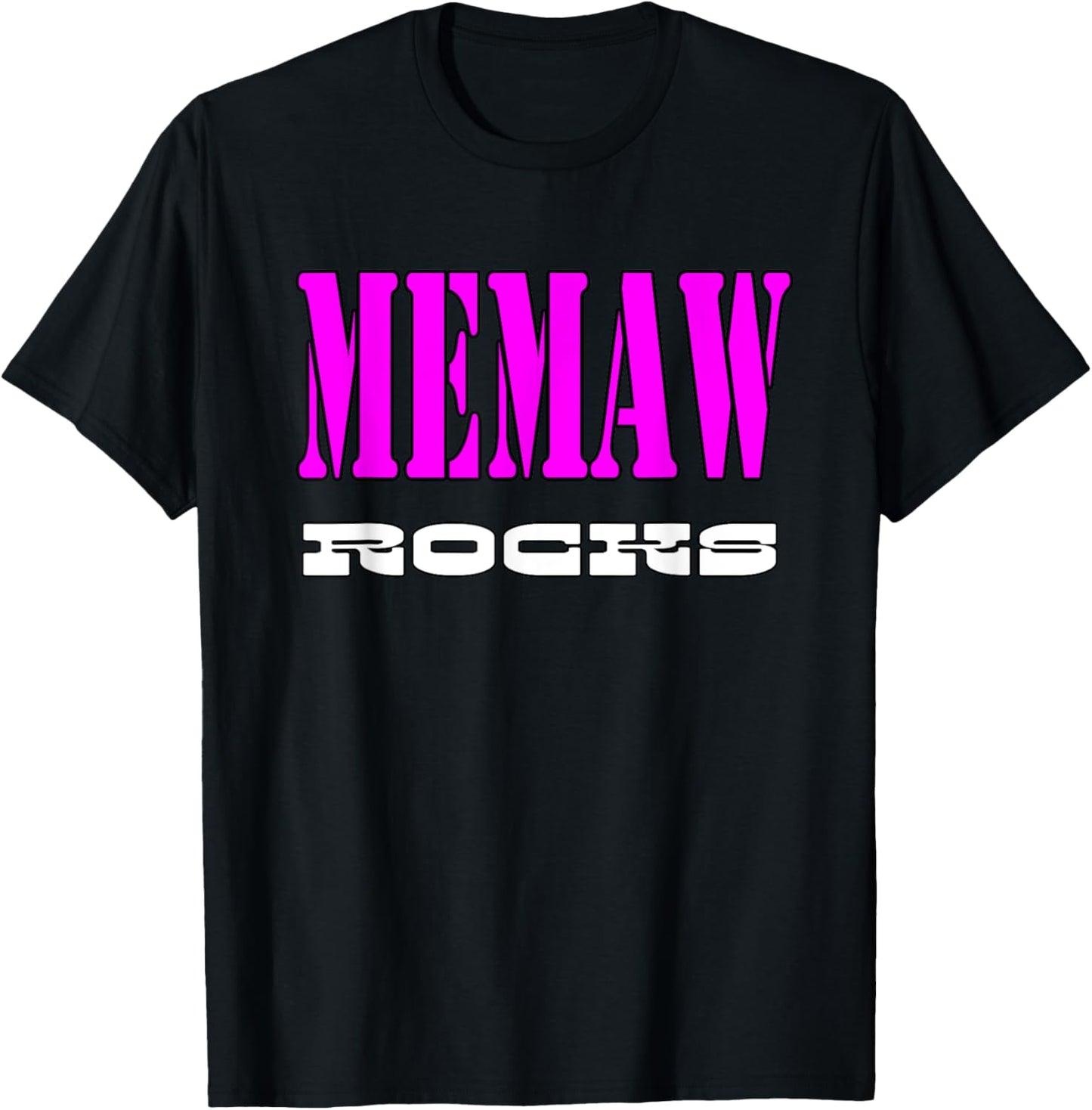 Memaw Rocks T-Shirt - T-Shirt | Black