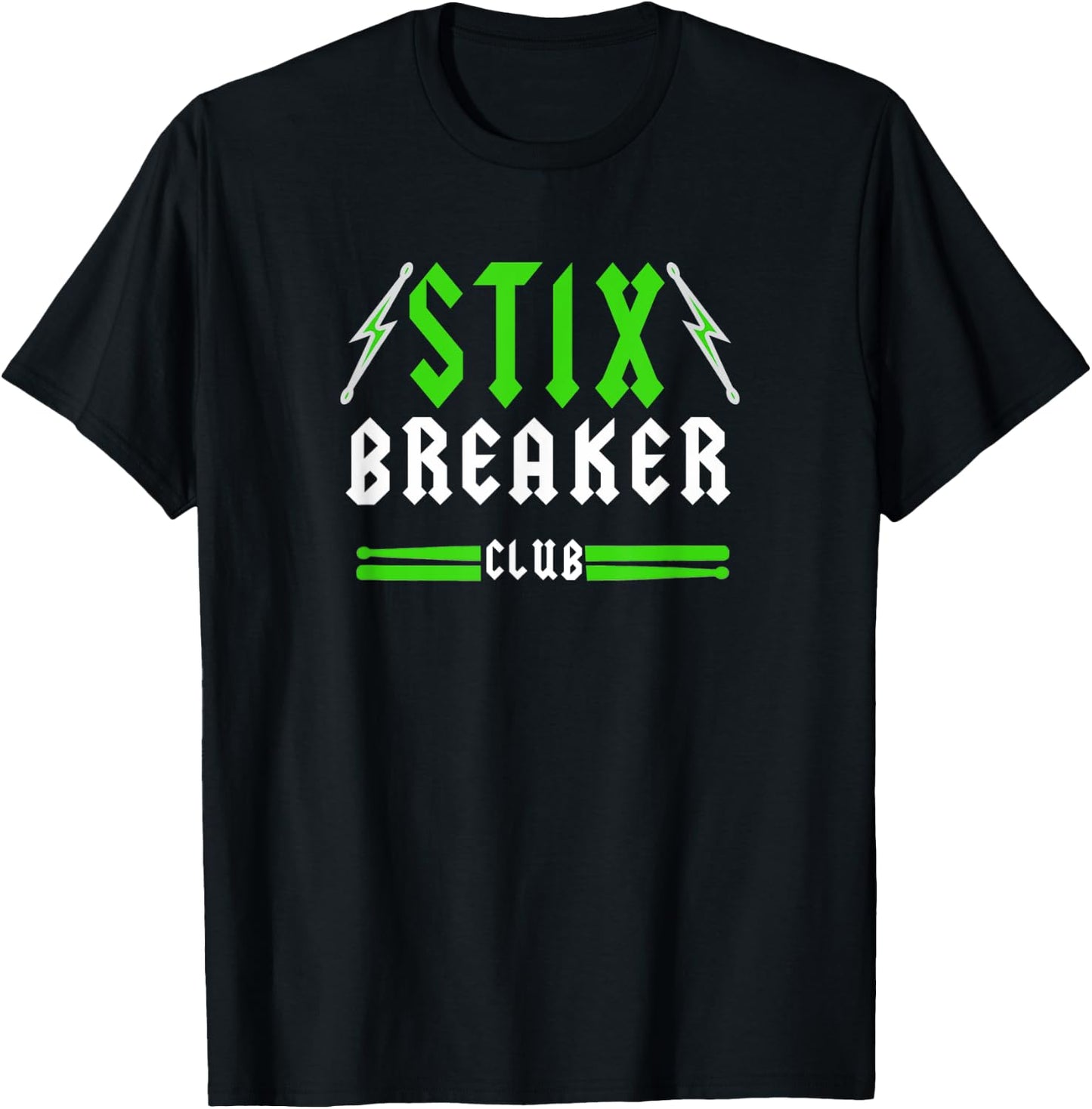 Pound Fitness with Drumsticks Graphic 'Stix Breaker Club' T-Shirt - T-Shirt | Black