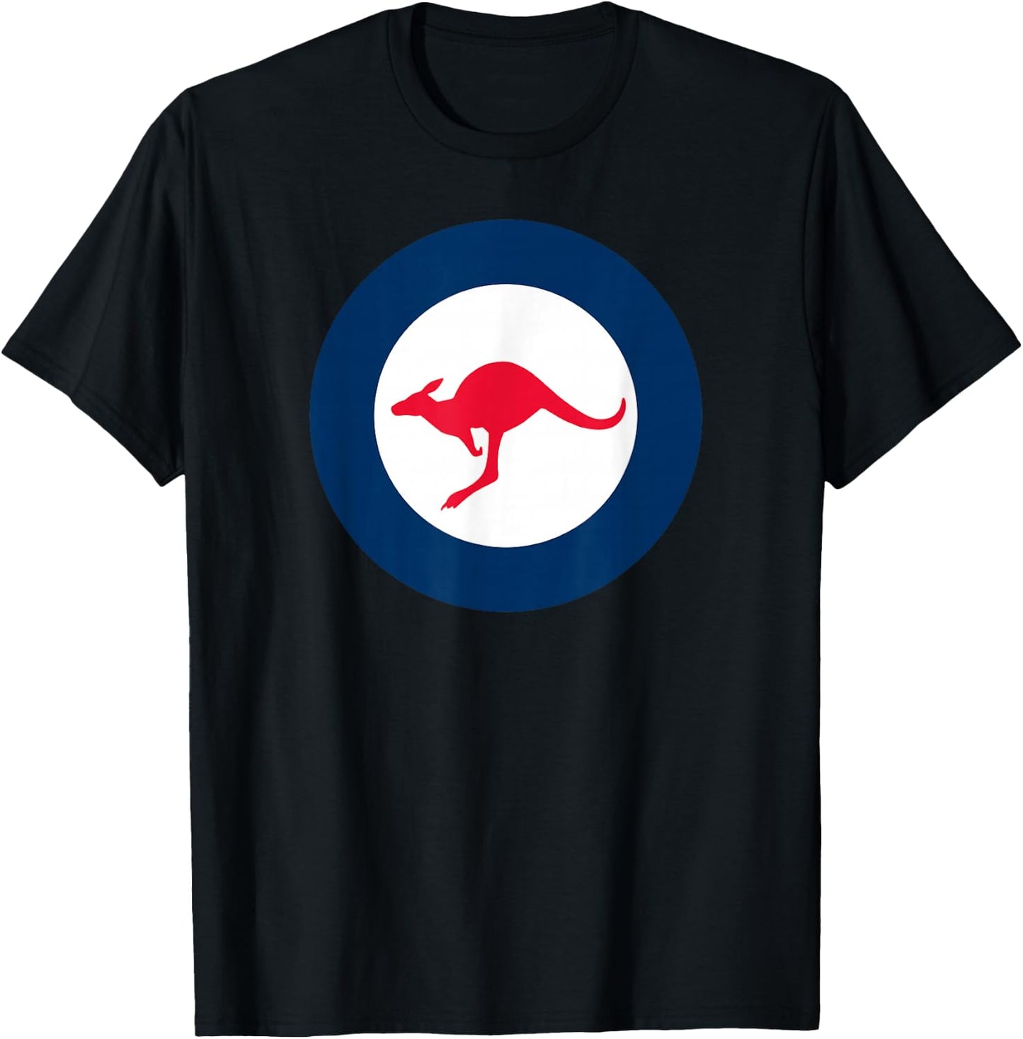 RAAF Style Round Air Force Style Symbol T-Shirt - T-Shirt | Black