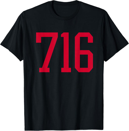 Buffalo New York 716 Area Code T-Shirt - T-Shirt | Black