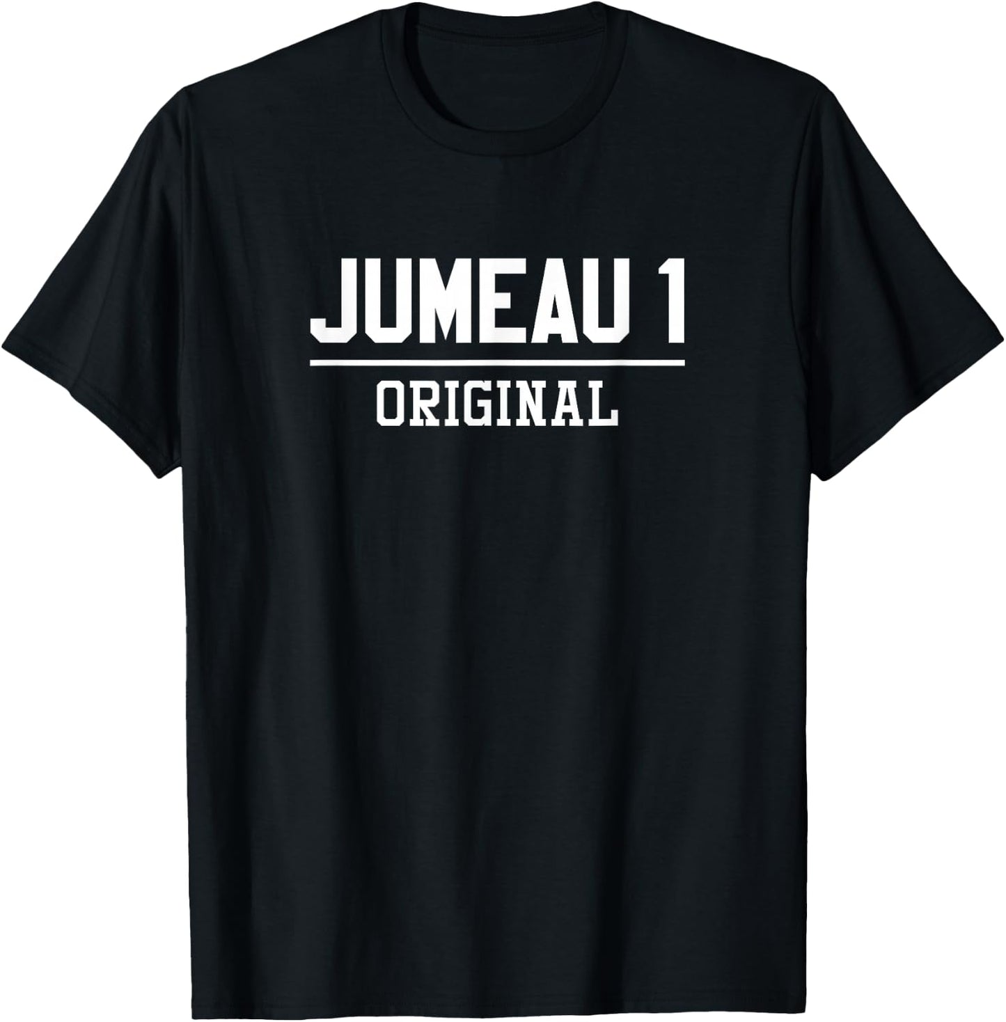 Twin 1 ORIGINAL matching twins adult child , Black, S T-Shirt - T-Shirt | Black
