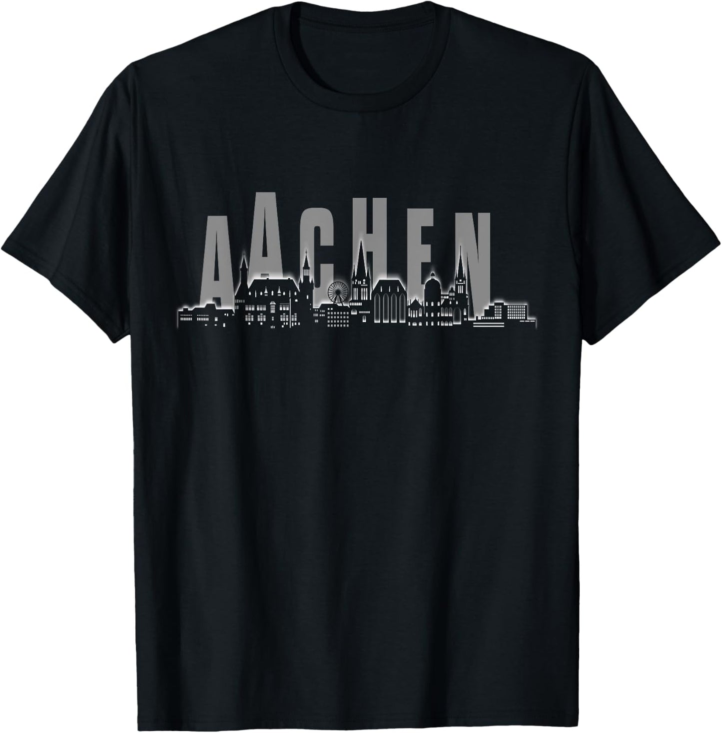 Aachen Skyline T-Shirt - T-Shirt | Black