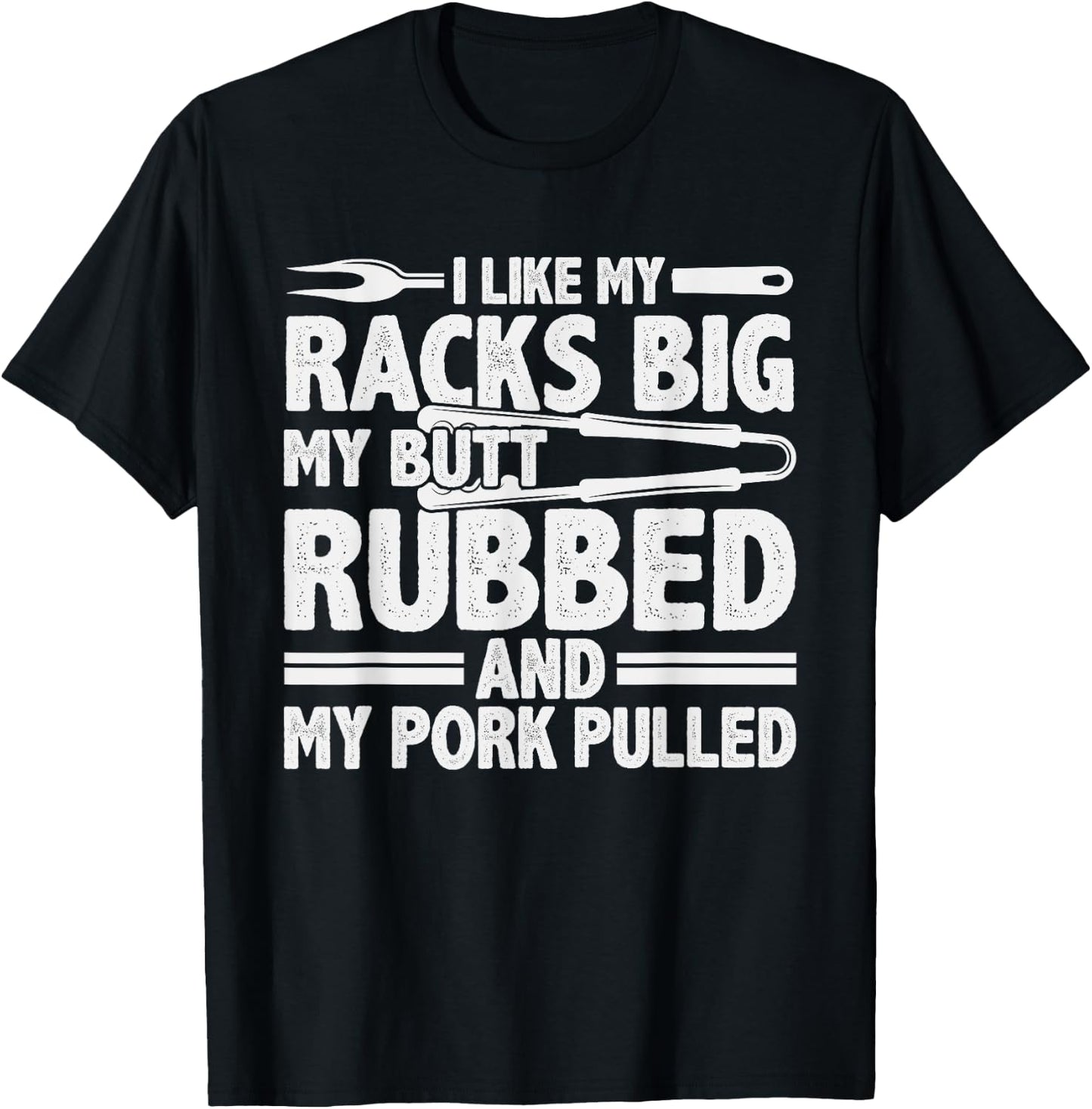 Funny Grilling Pork Rub Smoking BBQ Meat Smoker T-Shirt - T-Shirt | Black