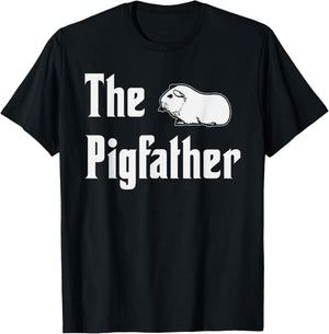 The Pigfather Funny Guinea Pig Cavy Pet Owner T-Shirt - T-Shirt | Black