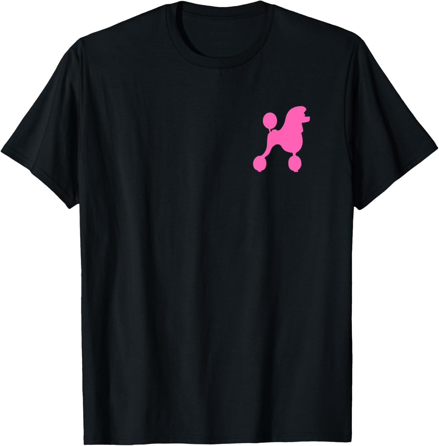 Poodle Skirt Hot Pink Sock Hop 1950's Costume T-Shirt - T-Shirt | Black