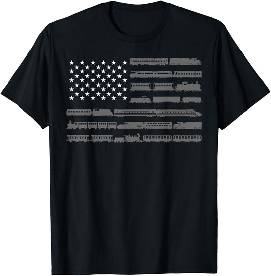 Funny Train Collector Gift Adults Conductor Model Railroad T-Shirt - T-Shirt | Black