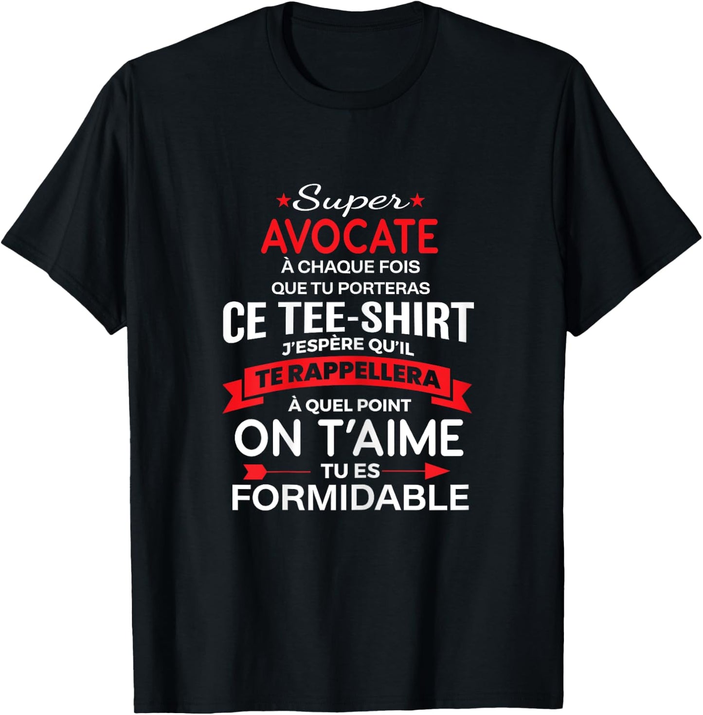 Super Avocate on t'aime gift woman Avocate T-Shirt - T-Shirt | Black