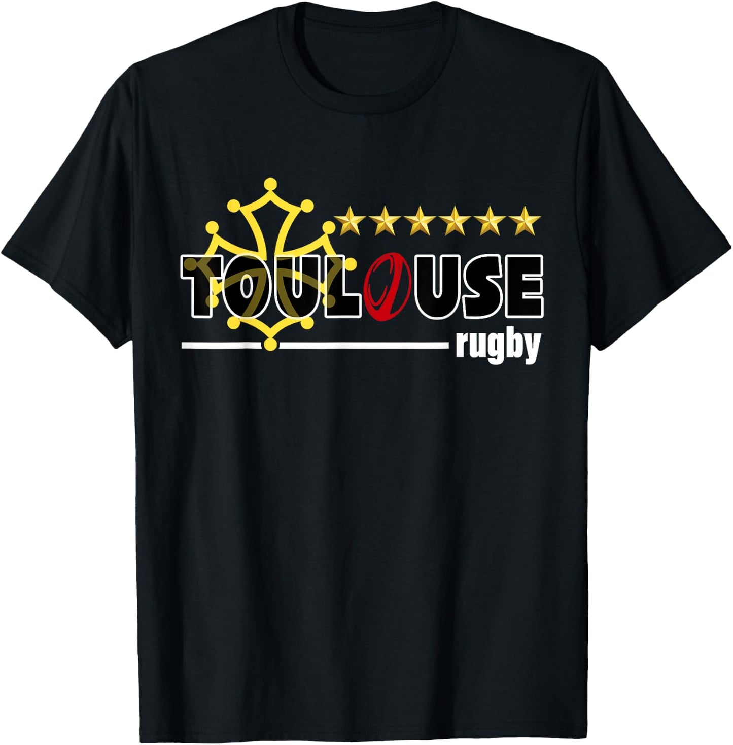 Toulouse Rugit Supporter Occitanie Pride Man Woman Child , Black, S T-Shirt - T-Shirt | Black