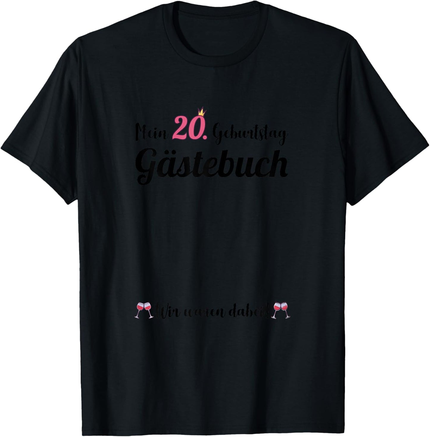 20. Geburtstag 20 Jahre Party Gästebuch Frauen T-Shirt - T-Shirt | Black