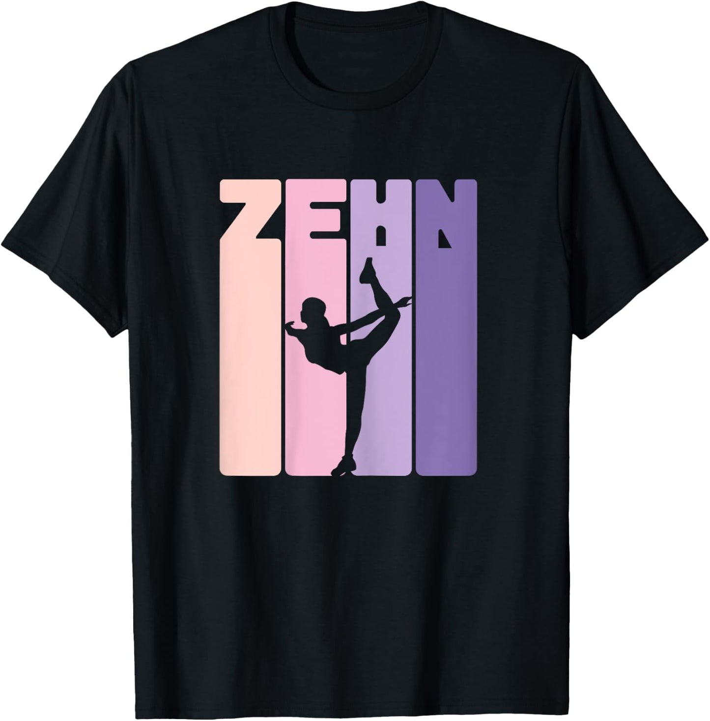 10th Birthday Gymnastic Dancer Yoga 10 Years Girls , black T-Shirt - T-Shirt | Black