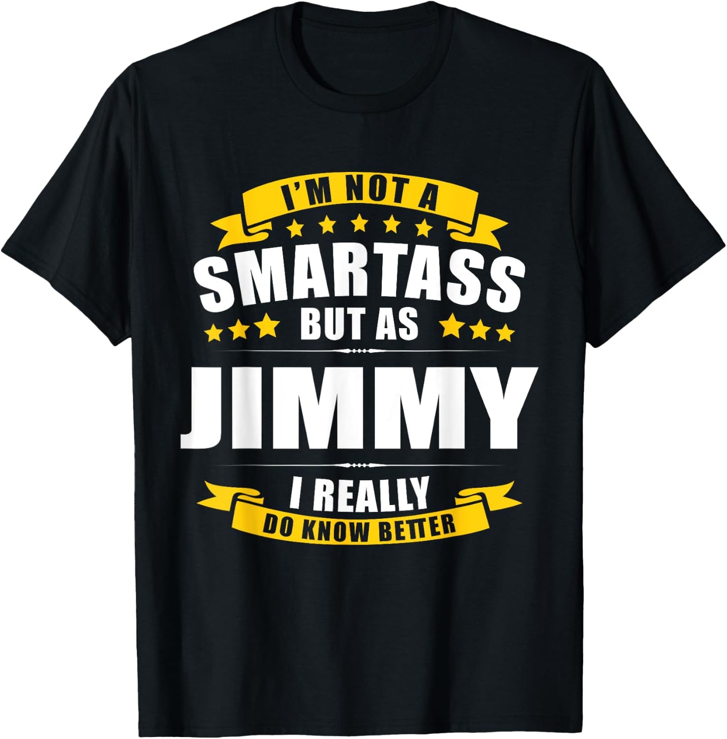 Name Jimmy First Name Gifts - Funny Personalized Gift T-Shirt - T-Shirt | Black