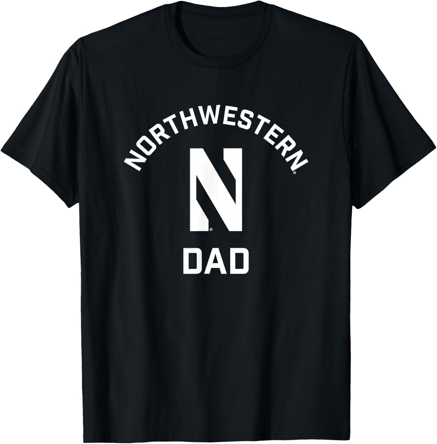 Northwestern University Wildcats Arched Dad T-Shirt - T-Shirt | Black