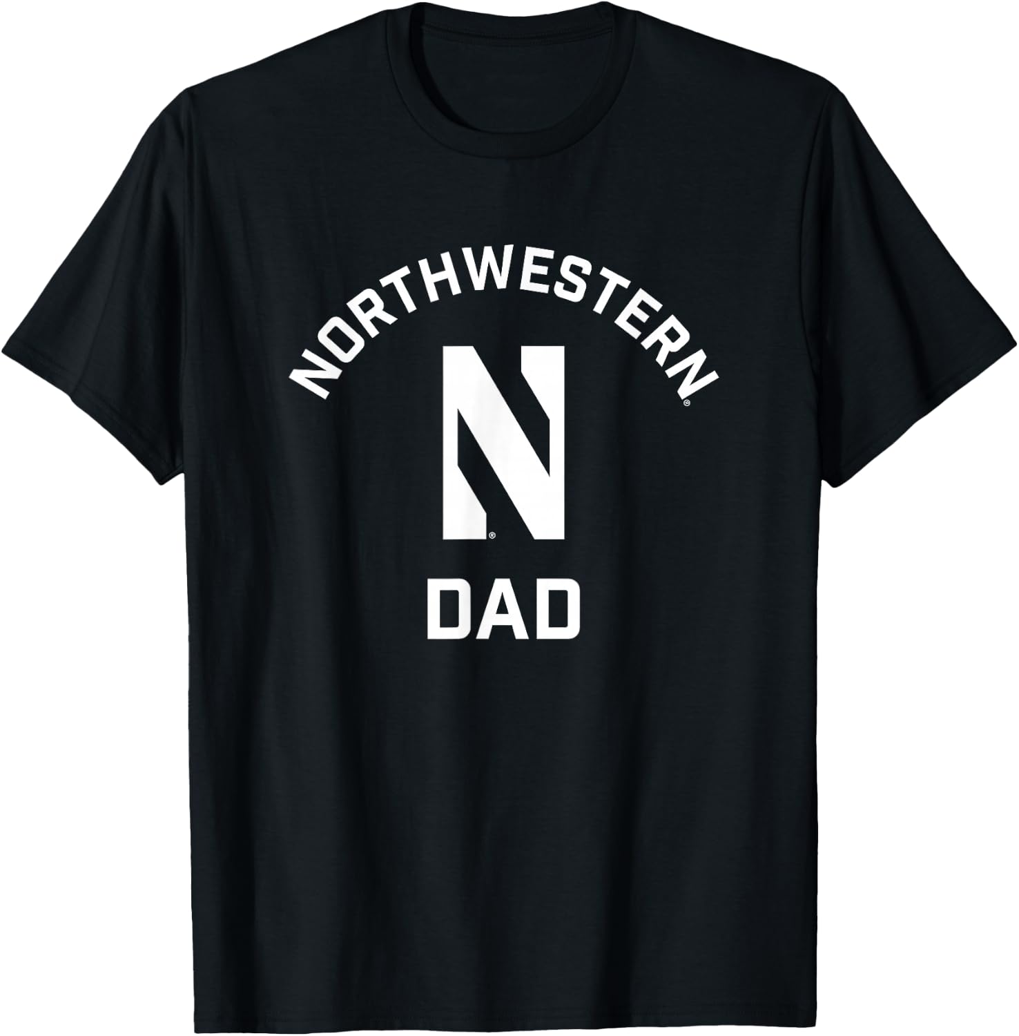 Northwestern University Wildcats Arched Dad T-Shirt - T-Shirt | Black