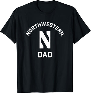 Northwestern University Wildcats Arched Dad T-Shirt - T-Shirt | Black